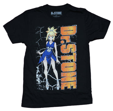 Dr. Stone Mens T-Shirt - Kohaku Standing Next To Logo