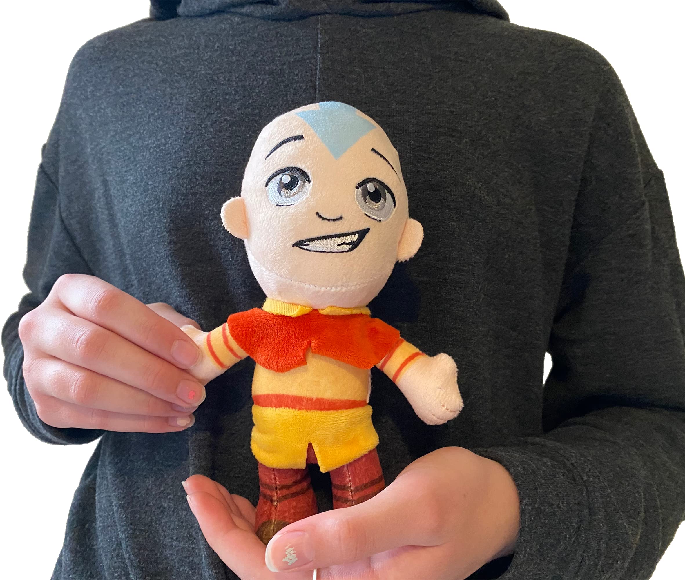 JINX Avatar: The Last Airbender Aang Small Plush Toy, 7.5-in Stuffed Figure from Nickelodeon TV Series for Fans of All Ages