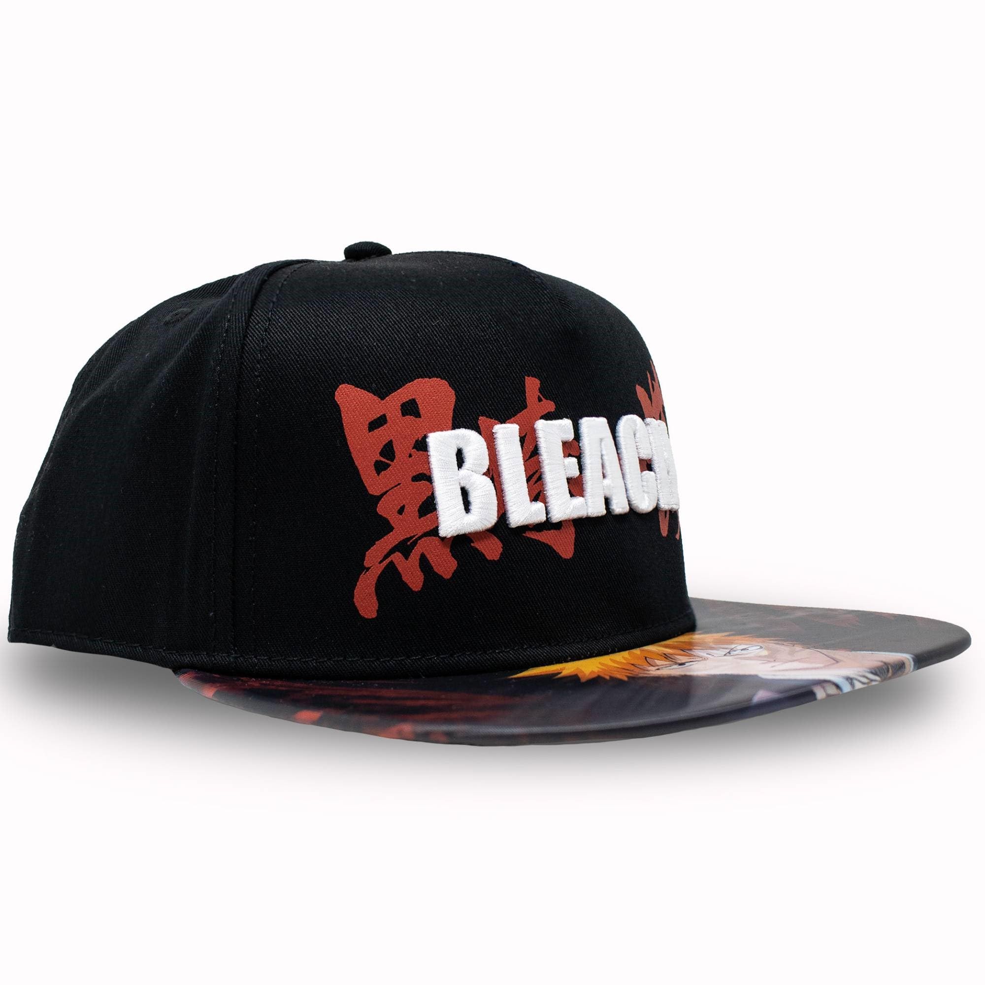 Ripple Junction Bleach Snap Back Hat Ichigo Kurosaki Lenticular Flat Bill 3D Embroidered Anime Logo Officially Licensed