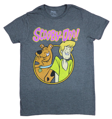 Scooby Doo Mens T-Shirt  - Distressed Scooby Shaggy Laughing Image