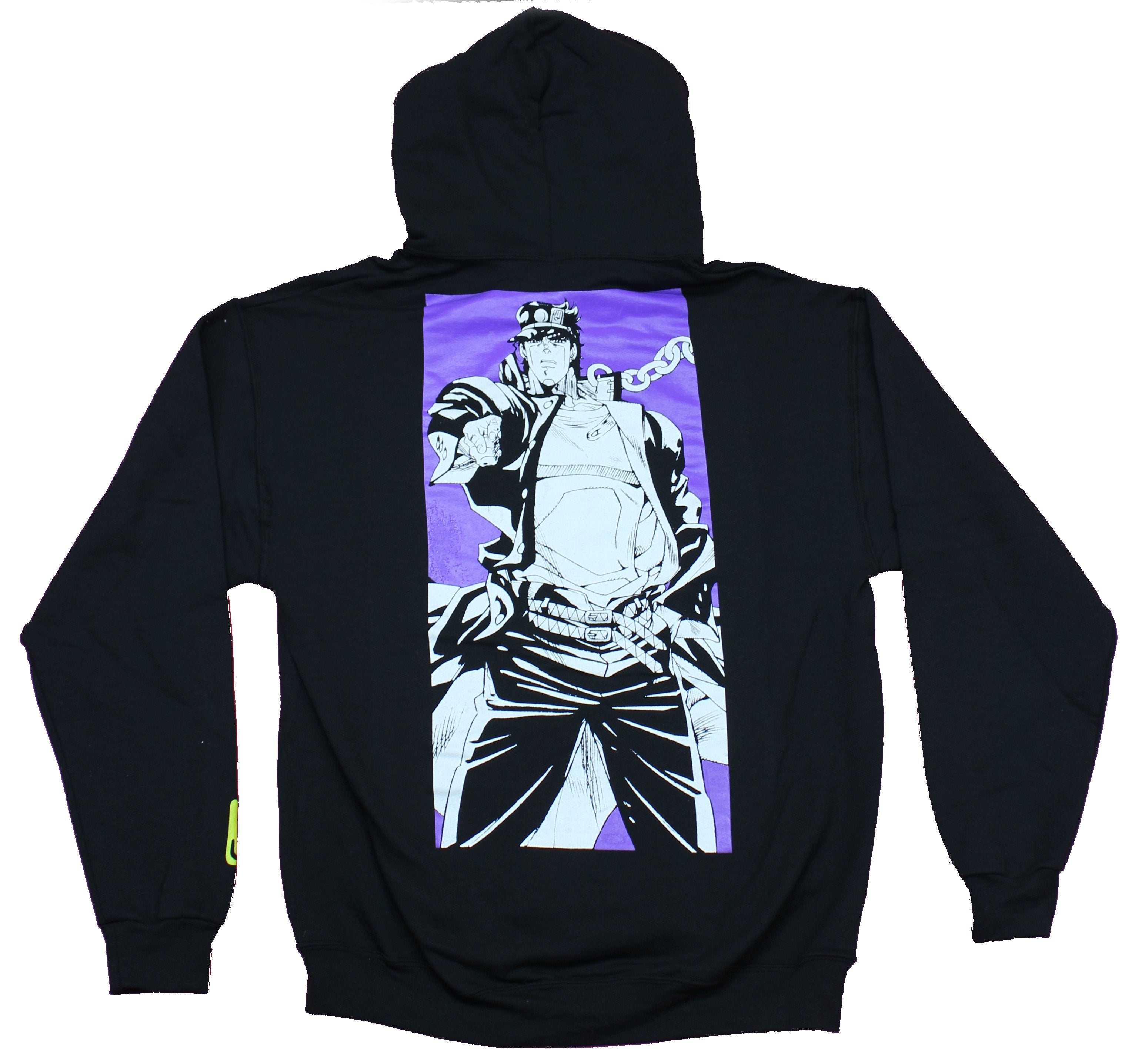 Jojo's Bizarre Adventure Pullover Hoodie - White Logo Front  Jojo Back