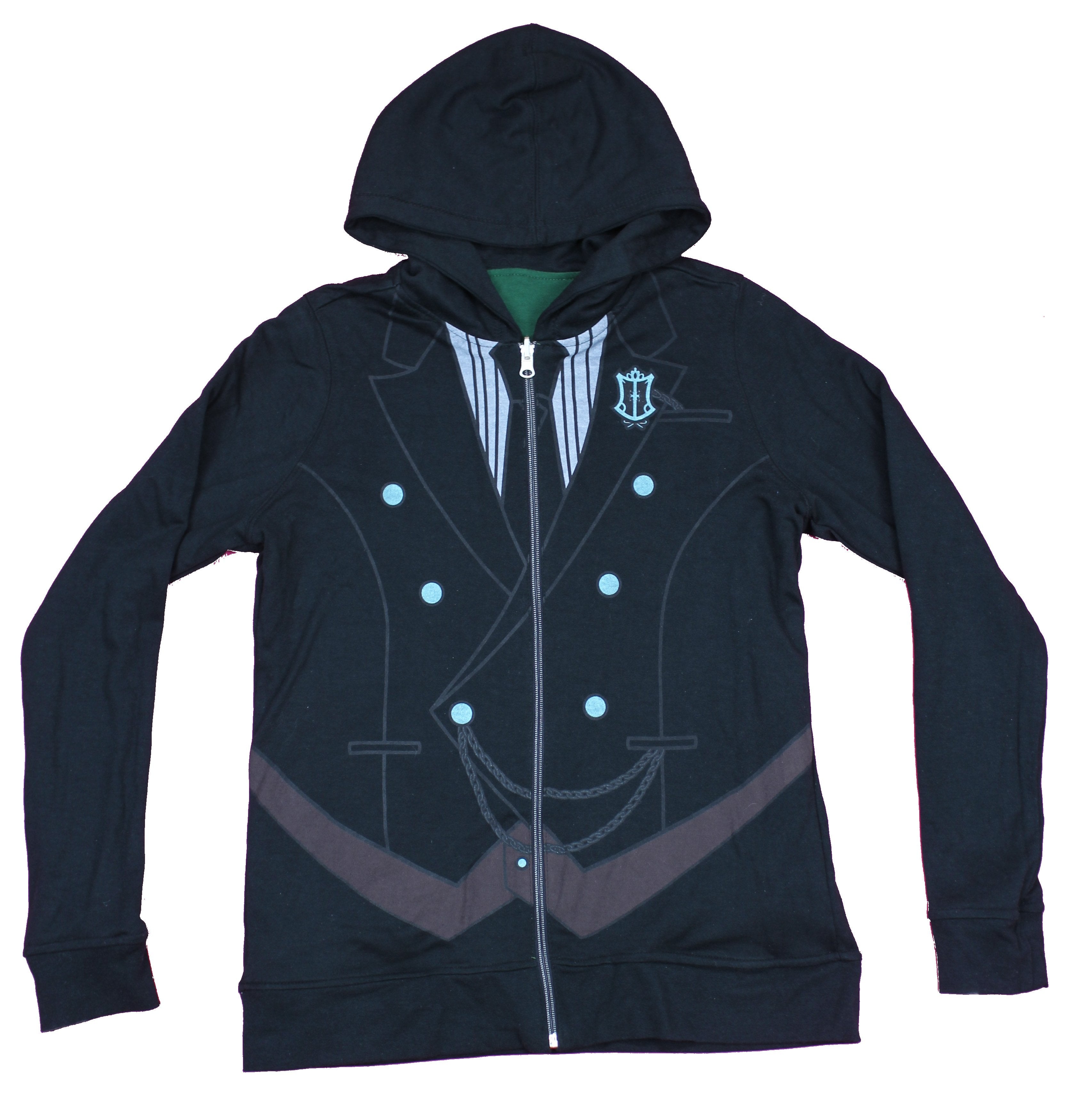Black Butler  Girls Juniors Reversible Hoodie - Sebastian & Ciel Costume Style