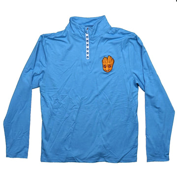Guardians of the Galaxy Groot Embroidered Active Pullover Long Sleeve Shirt