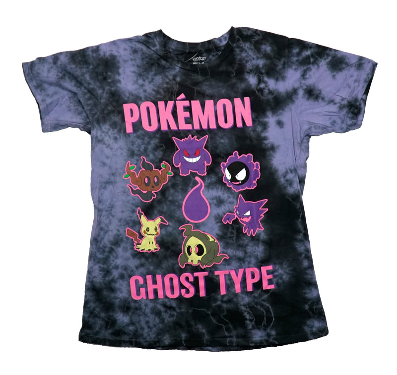 Pokemon Mens T-Shirt - Pink Outlined Ghost Type Characters