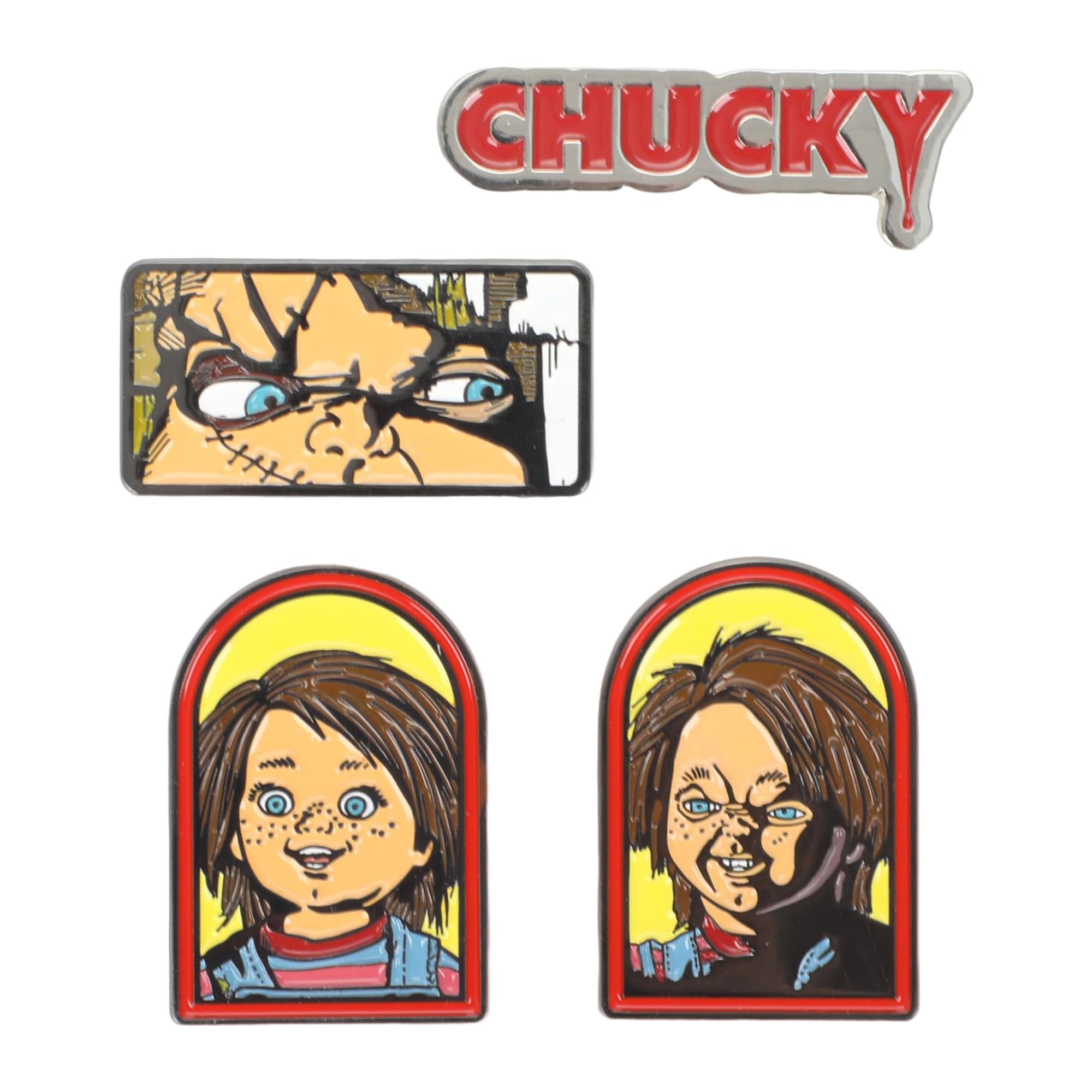 Bioworld Chucky Set of 4 Enamel Pins