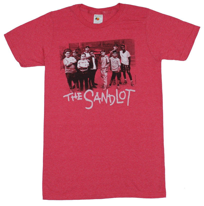 The Sandlot Mens T-Shirt - Cast Photo Image Over Logo