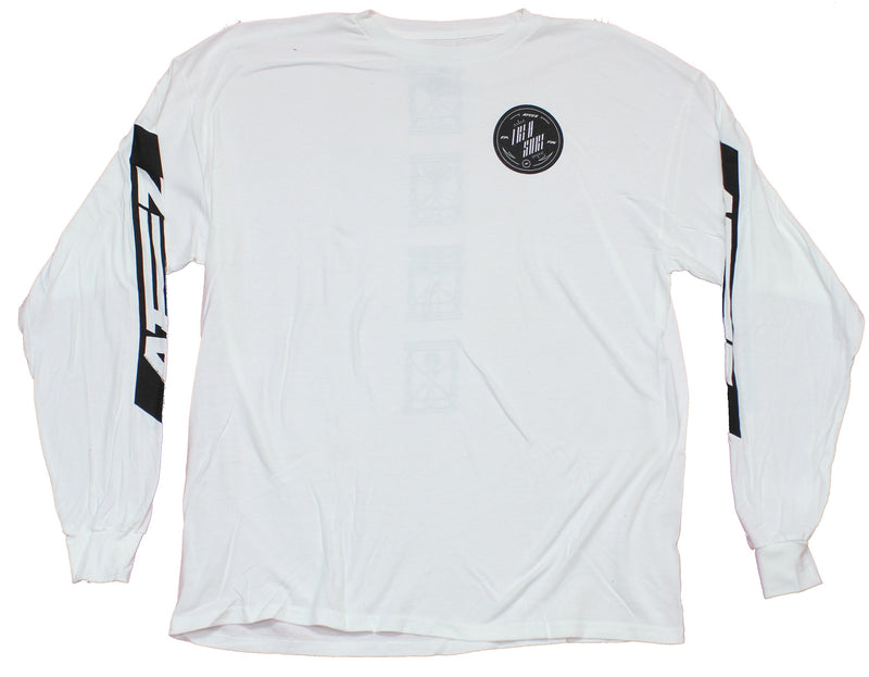 Ateez Mens Long Sleeve T-Shirt - Small Lapel Hour Glass Back
