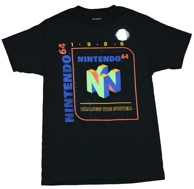 Nintendo 64 Mens T-Shirt - 1996 Change the System Classic N64 Logo Box