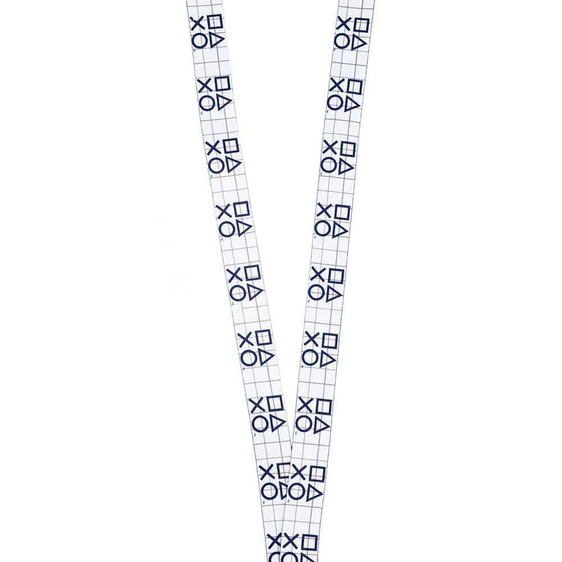 PlayStation Lanyard Featuring Button Symbols With Charm - Inmyparentsbasement.com