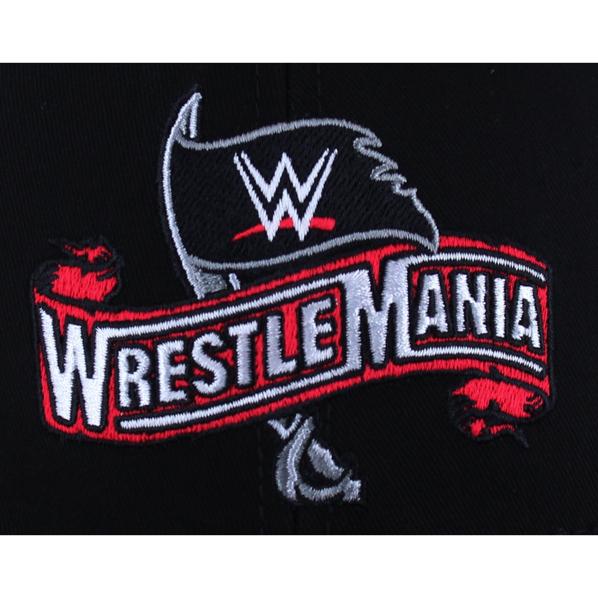 WWE Wrestlemania 36 Tampa Bay Snapback Hat, Black, One Size