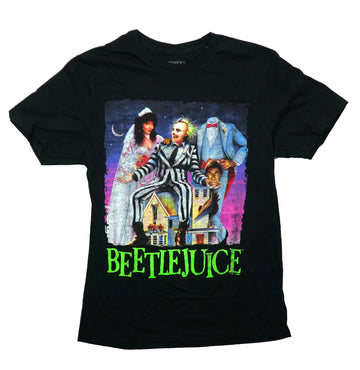 Beetlejuice Mesn T-Shirt -  House Bride & Groom Distressed Poster