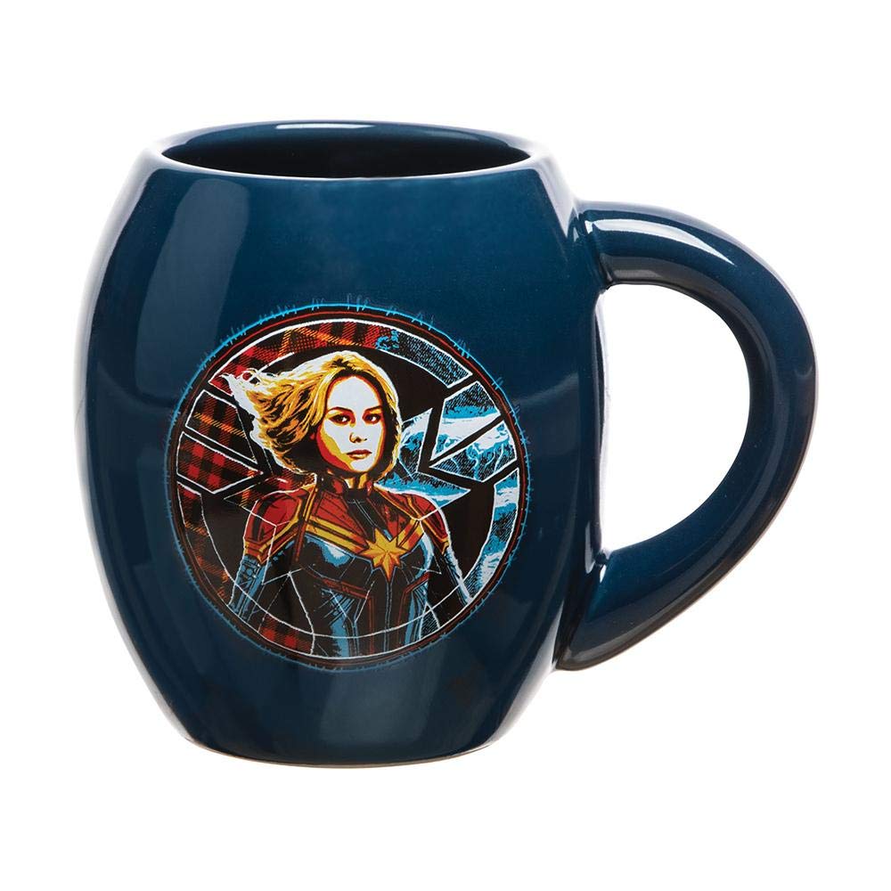Vandor, Captain Marvel 18 oz. Oval Ceramic Mug, Blue