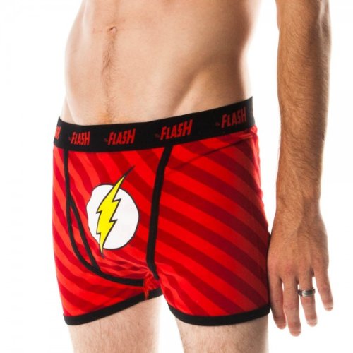Flash Red Symbol Black Outline Boxer Briefs
