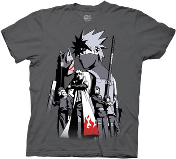 Naruto Shippuden Mens T-Shirt - Kakashi Story T-Shirt Group Image