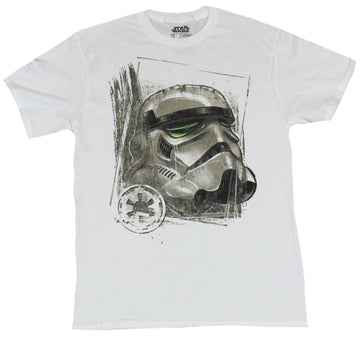 Star Wars Mens T-Shirt - Grayed Stormtrooper Helmet In Box Image
