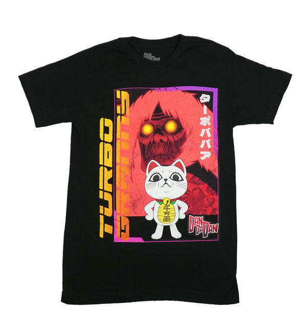 DandaDan Mens T-Shirt - Turbo Granny In Both Demon and Cat Forms