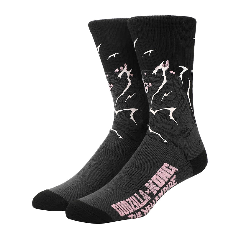 Bioworld Godzilla Vs. Kong The New Empire UV Color Change Godzilla Adult Athletic Crew Socks-OSFA - Inmyparentsbasement.com
