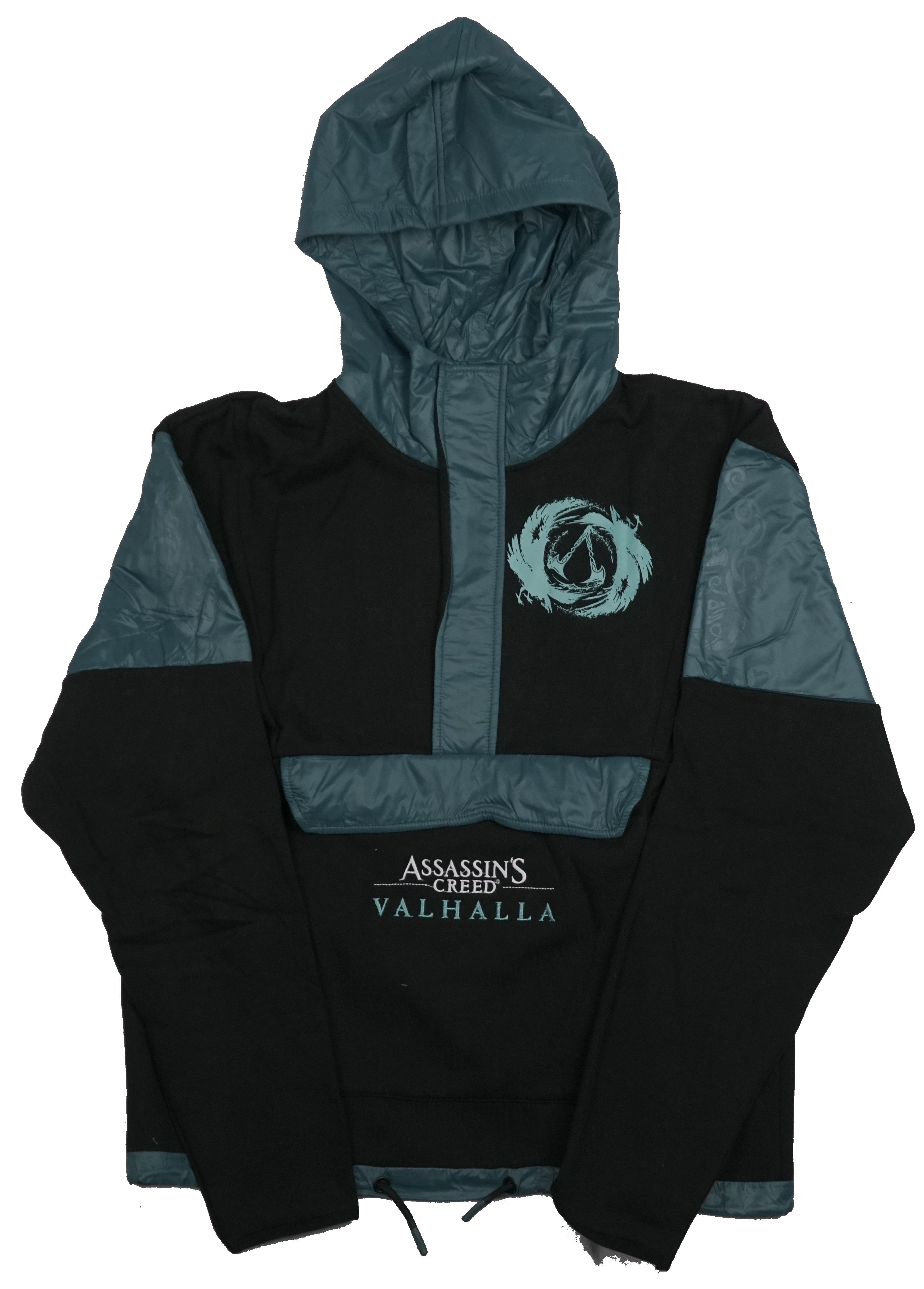Assassins Creed Valhalla Anorak Adult / Mens Sweatshirt - Lapel Graphic Embordered Logo