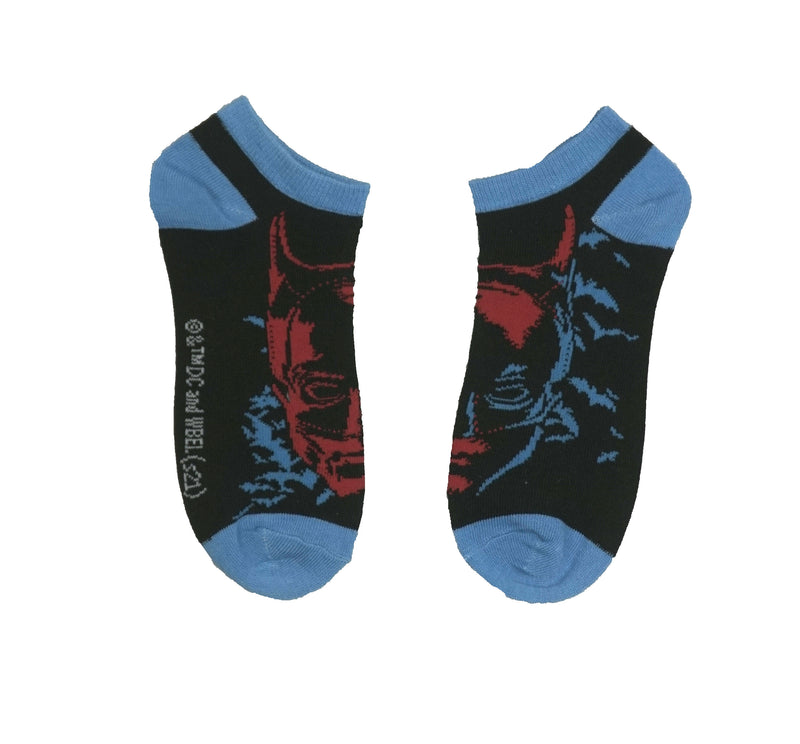 Batman DC Comics Superhero Red Outline Men's ankle socks