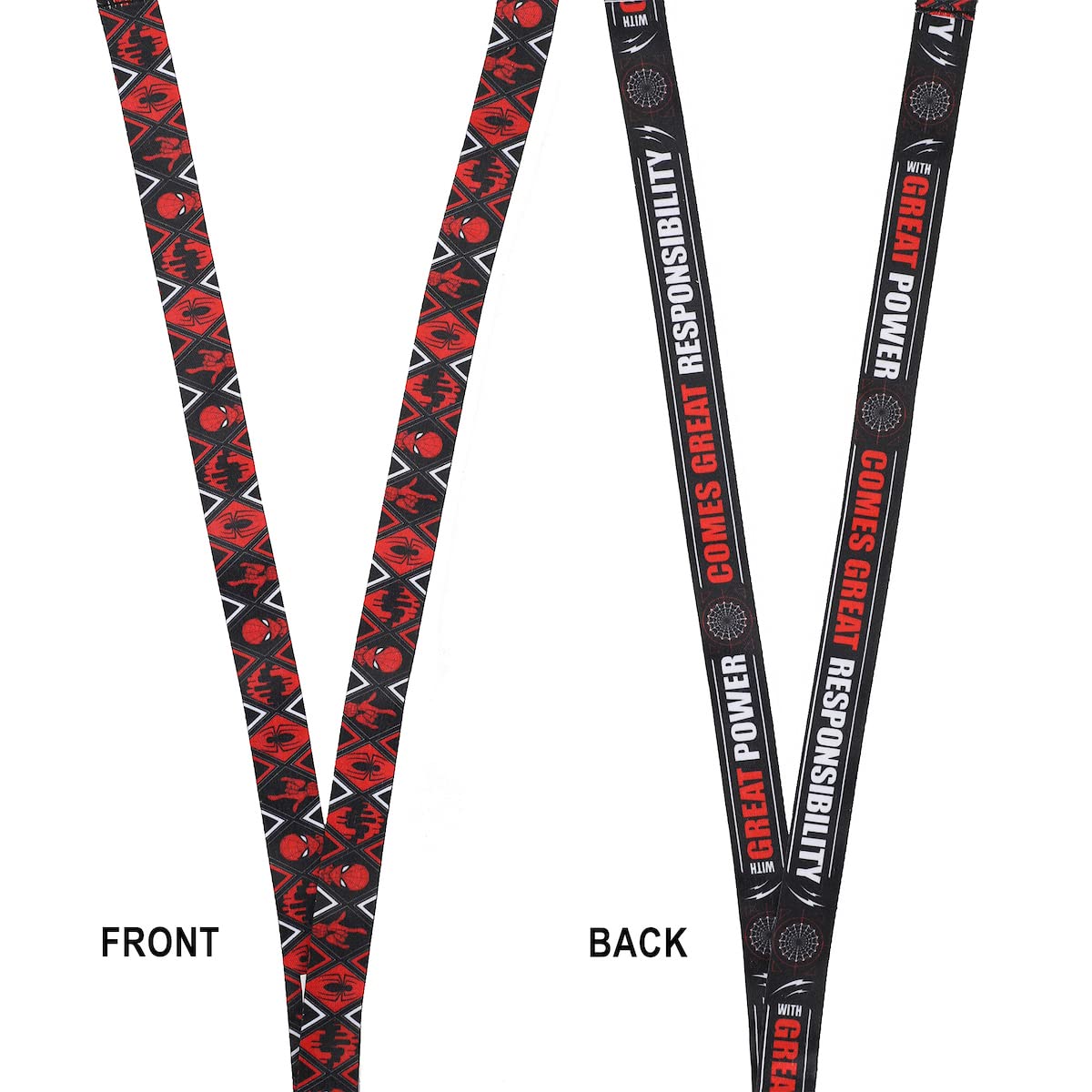 Spider-Man Great Power Great Responsibility Red & Black Lanyard
