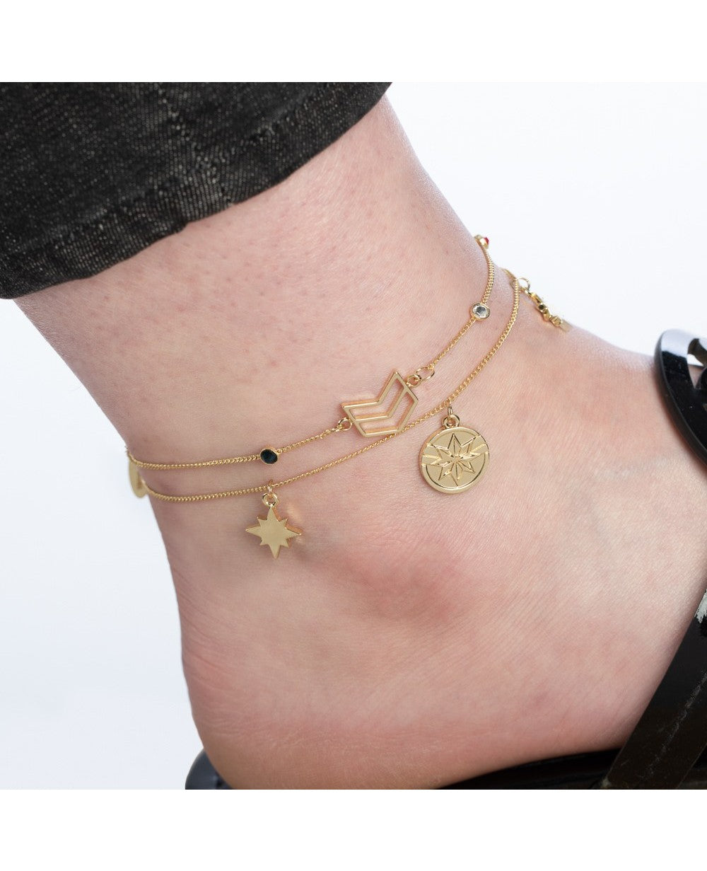 Marvel Captain Marvel Anklet Jewelry 2 Pack