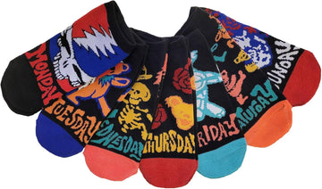 Grateful Dead 7 Days of the Week Ankle Socks Multi Pack Adult OSFM