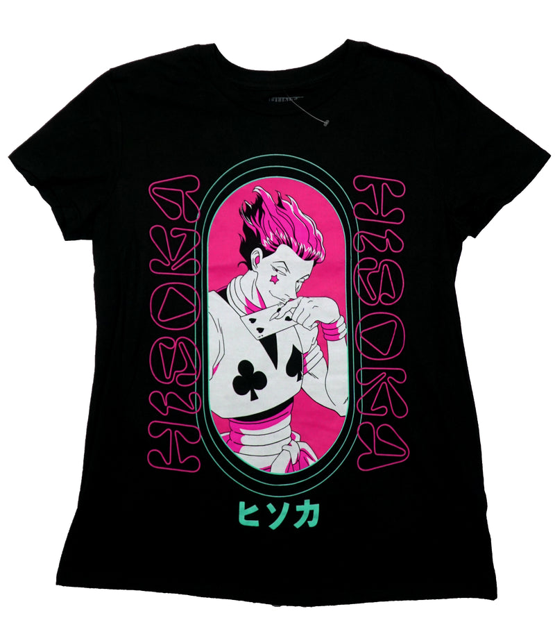 Hunter X Hunter Mens T-Shirt - Hisoka In Ornate Pink Oval