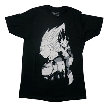 Dragon Ball Z Mens T-Shirt - Saiyan Vegeta Grayscale Images