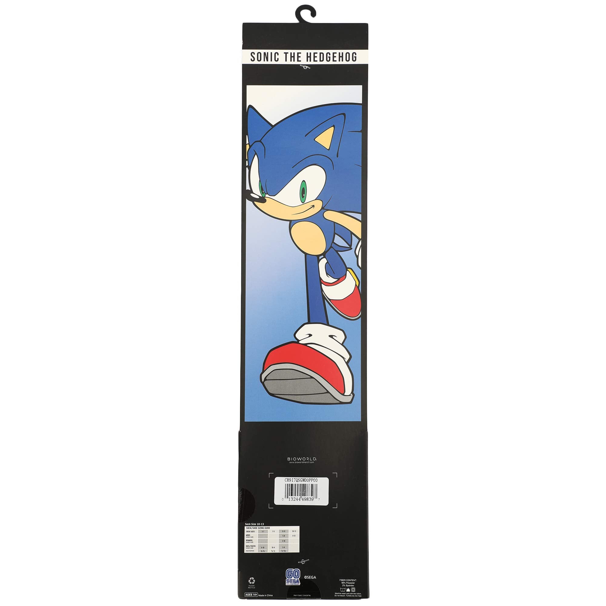 Sonic Modern Mens 360 Character Crew Socks