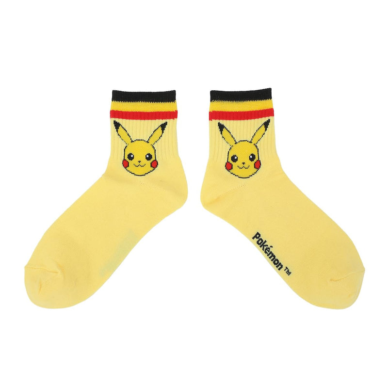 Bioworld Pokémon Pikachu Women’s 3-Pair Athletic Quarter Crew Socks
