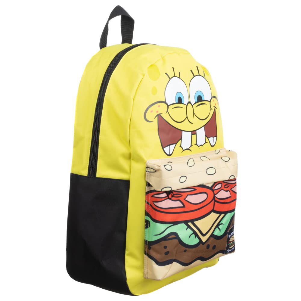 Bioworld Spongebob Squarepants Mixblock Krabby Patty Adult Laptop Backpack OSFA Yellow