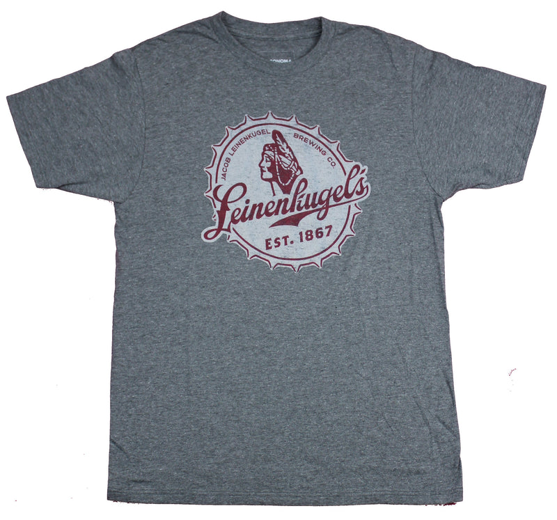 Leinenkugel's Beer Mens T-Shirt  - Established 1867 Bottle Cap Image