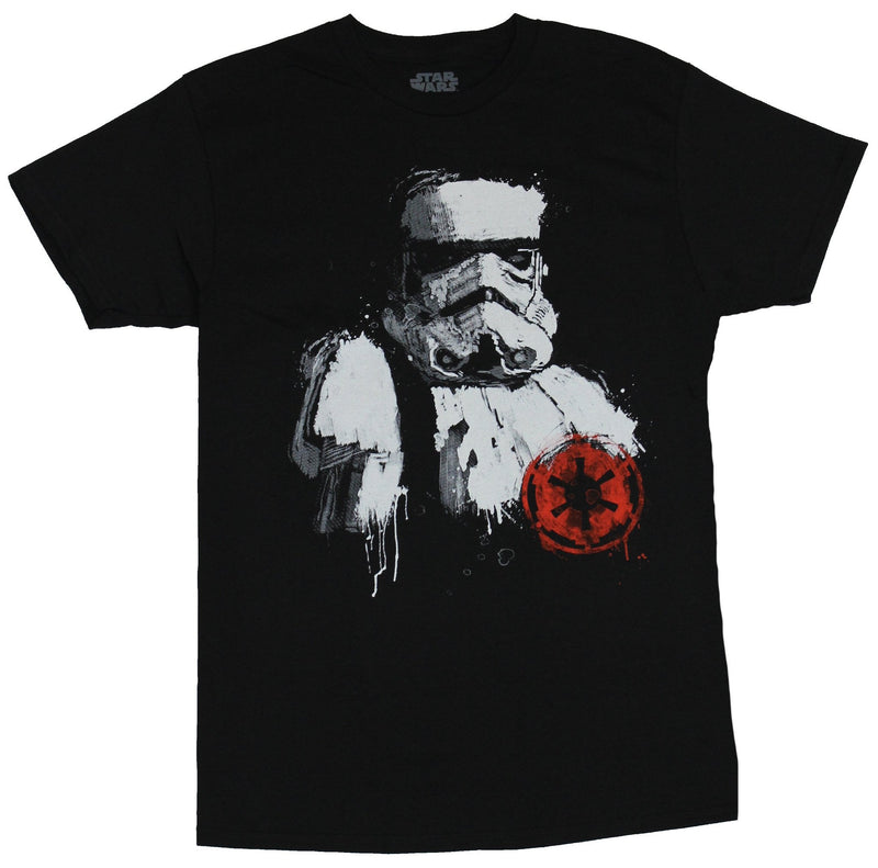Star Wars Mens T-shirt - Stylized Stormtrooper With Red Empire Logo Image