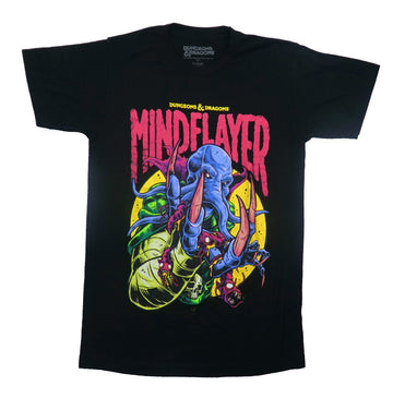 Dungeons & Dragons Mens T-Shirt - Colorful Painting of Mind Flayer Attack