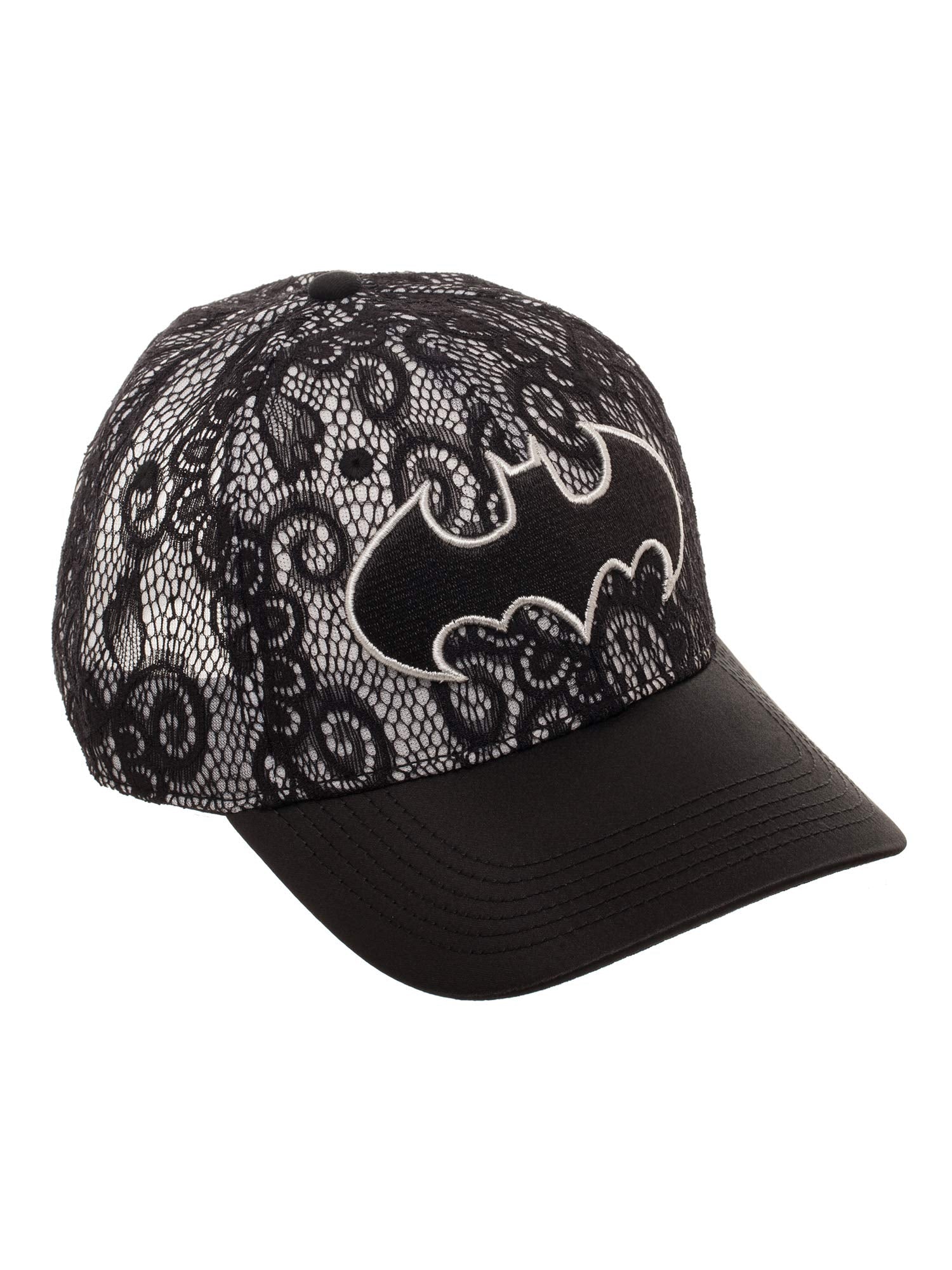 DC Comics Batman Women's Lace Baseball Hat with Curved Bill