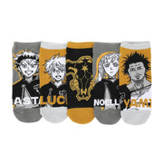 Bioworld Black Clover Characters Women's 5-Pair Ankle Socks - Inmyparentsbasement.com
