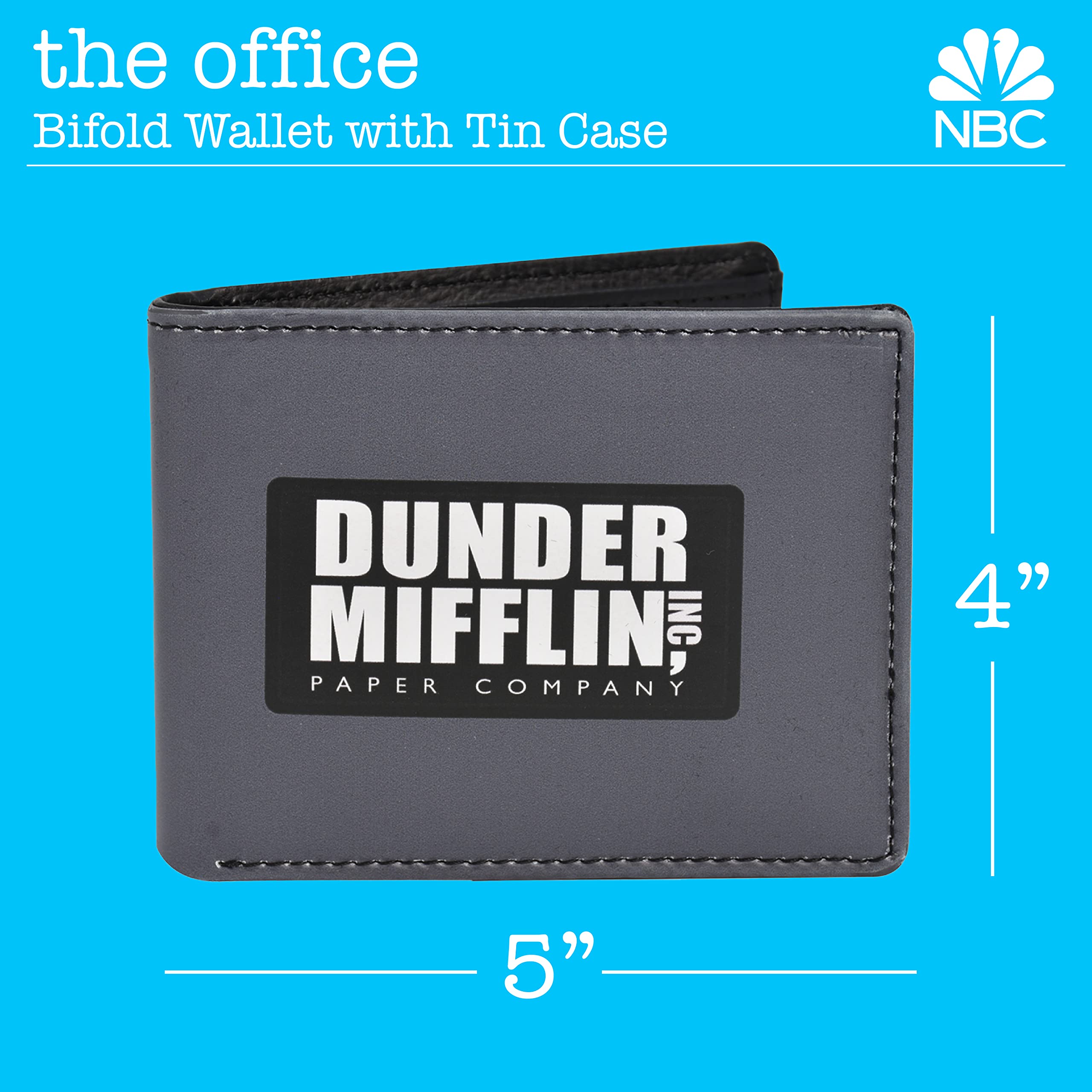 The Office Bifold Wallet in a Decorative Tin Case, Multi