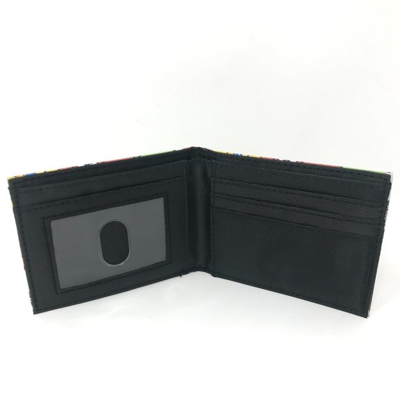 Batman Bat Signal Scattered All Over Print Bi-Fold Canvas Wallet