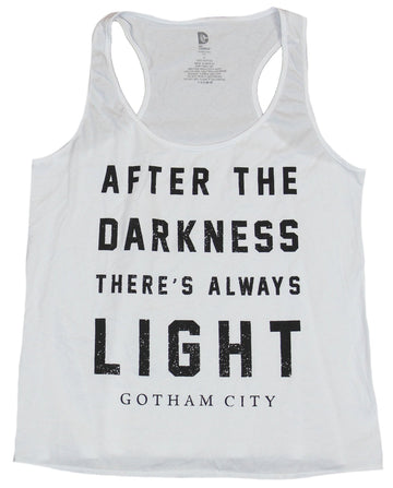 Gotham Womens T-Shirt  - After the Darkness There's Always Light Word Image