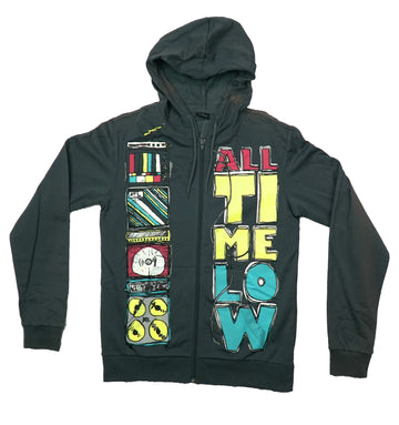 All Time Low Band Mens Zip Up Hoodie - Music Equipment Along Name