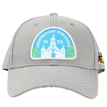 Super Mario Bros Mushroom Kingdom Woven Patch Cotton Twill Structured Cap