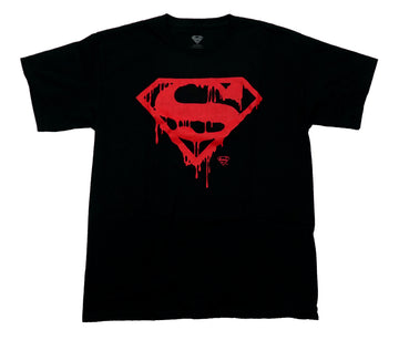 Super-Man Mens T-Shirt - Death of Dripping Logo Image