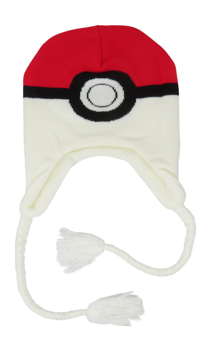 Bioworld Pokemon Pokeball Laplander Cosplay Beanie Cap Hat One Size Licensed White