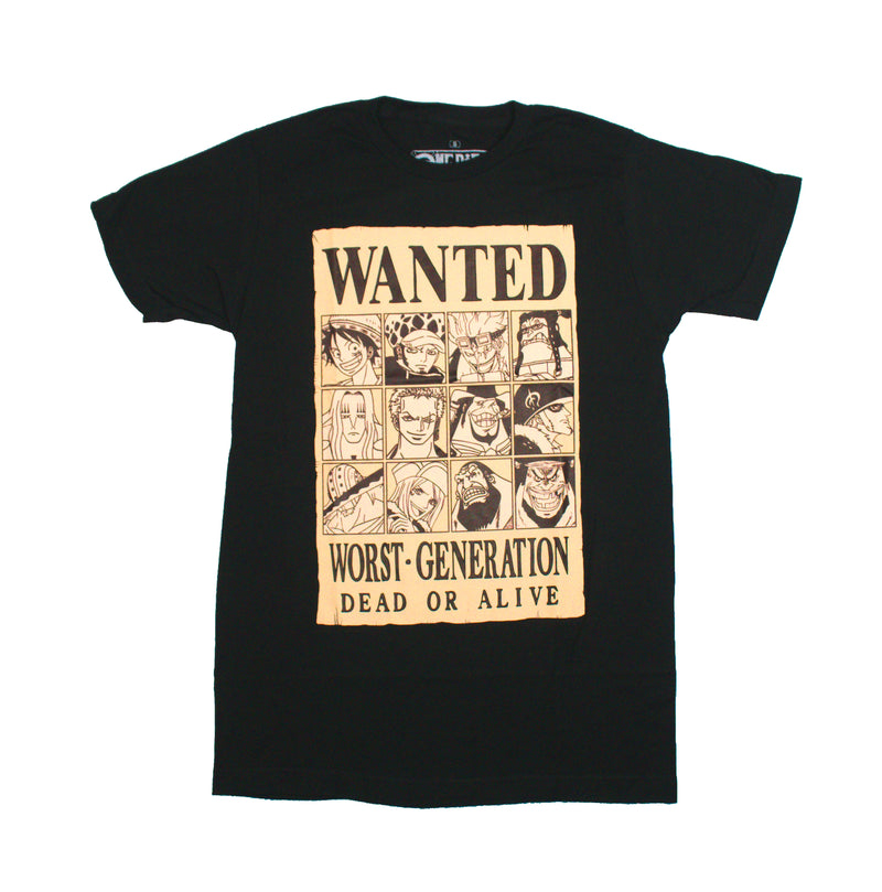 One Piece Mens T-Shirt -Wanted All The Worst Generation Poster