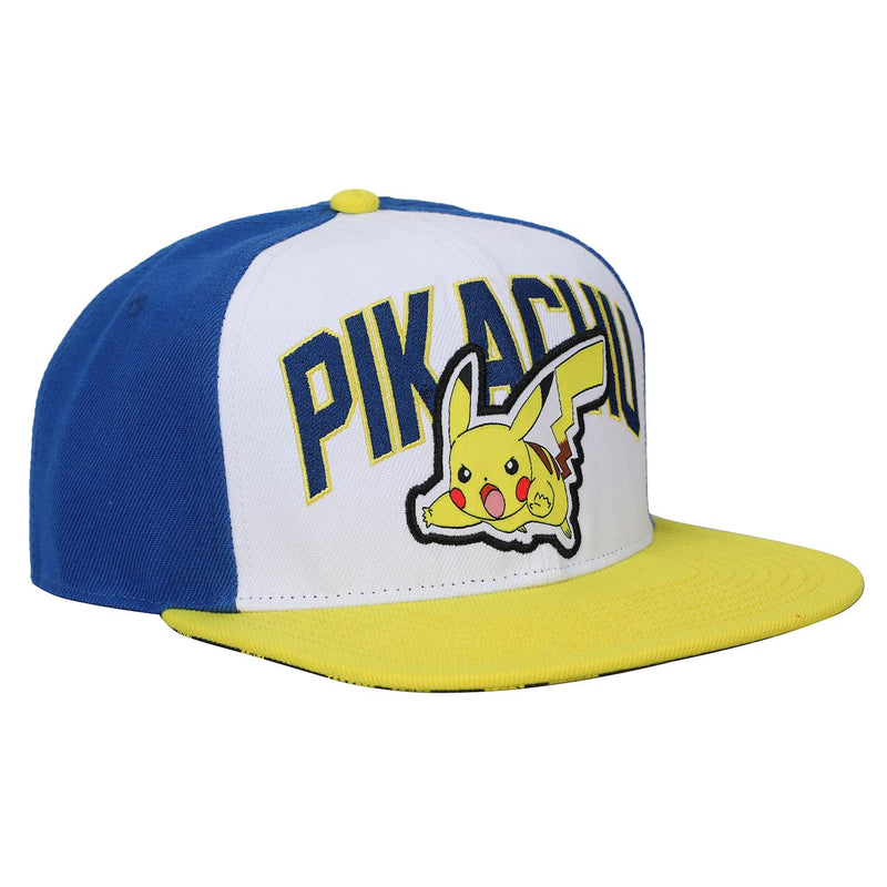 Bioworld Pokemon Pikachu Color Block Snapback Hat