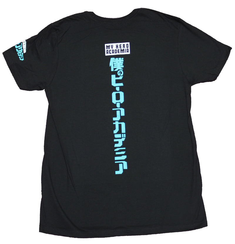 My Hero Academia Mens T-Shirt - Giant Student Attacking Aqua Blue Box Image
