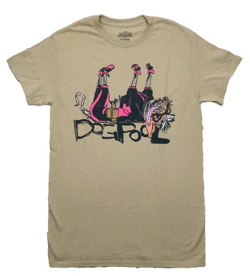 Deadpool and Wolverine Mens T-Shirt - Dogpool Upside Down Over Name