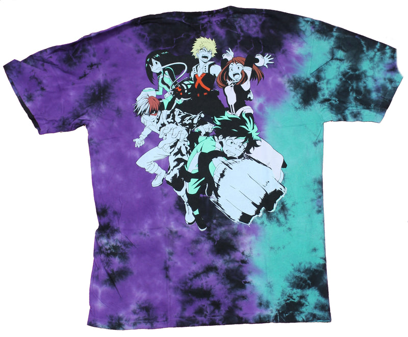 My Hero Academia  Mens T-Shirt -  Class 1-A Group Standing Front Attacking Back
