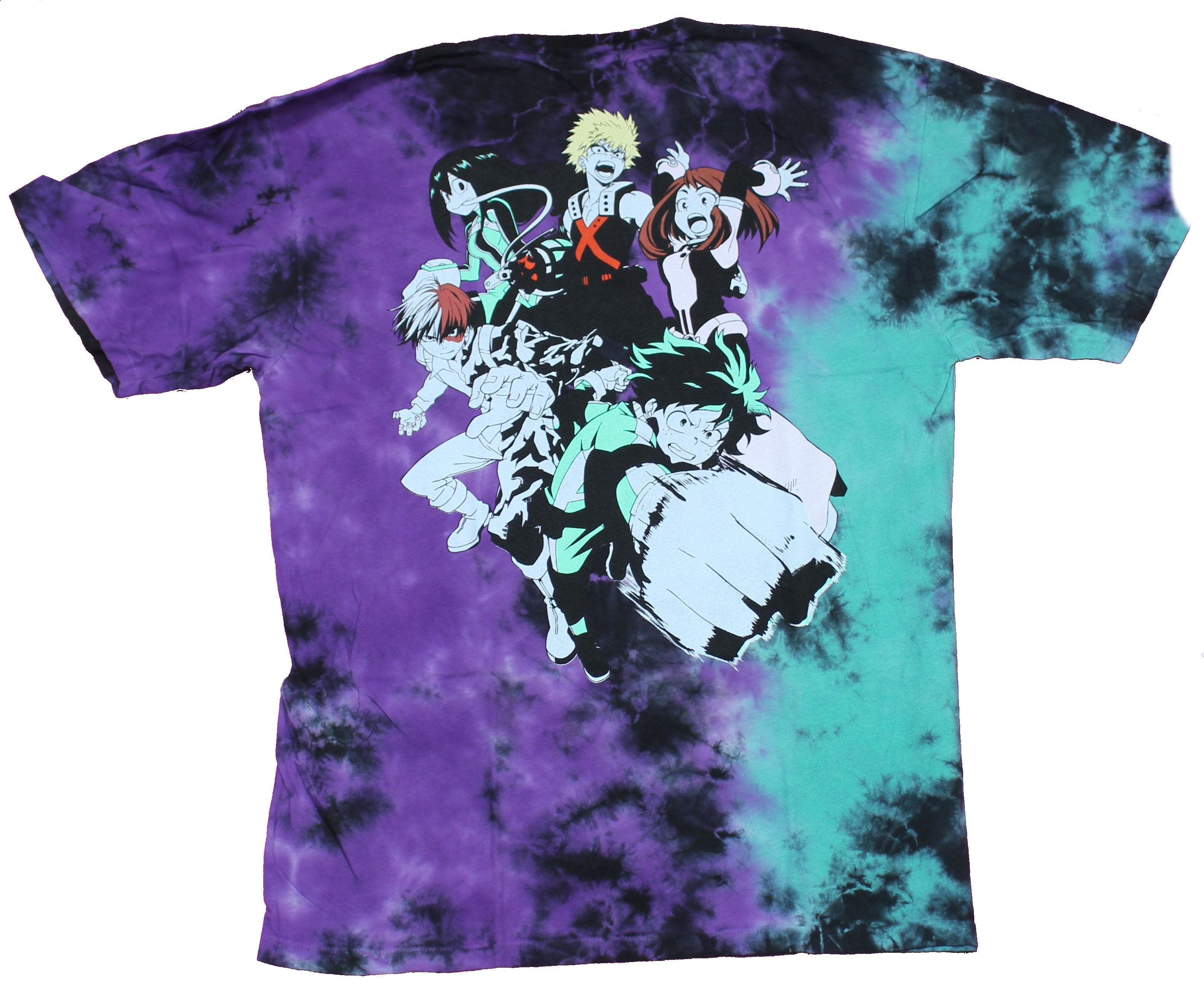 My Hero Academia  Mens T-Shirt -  Class 1-A Group Standing Front Attacking Back