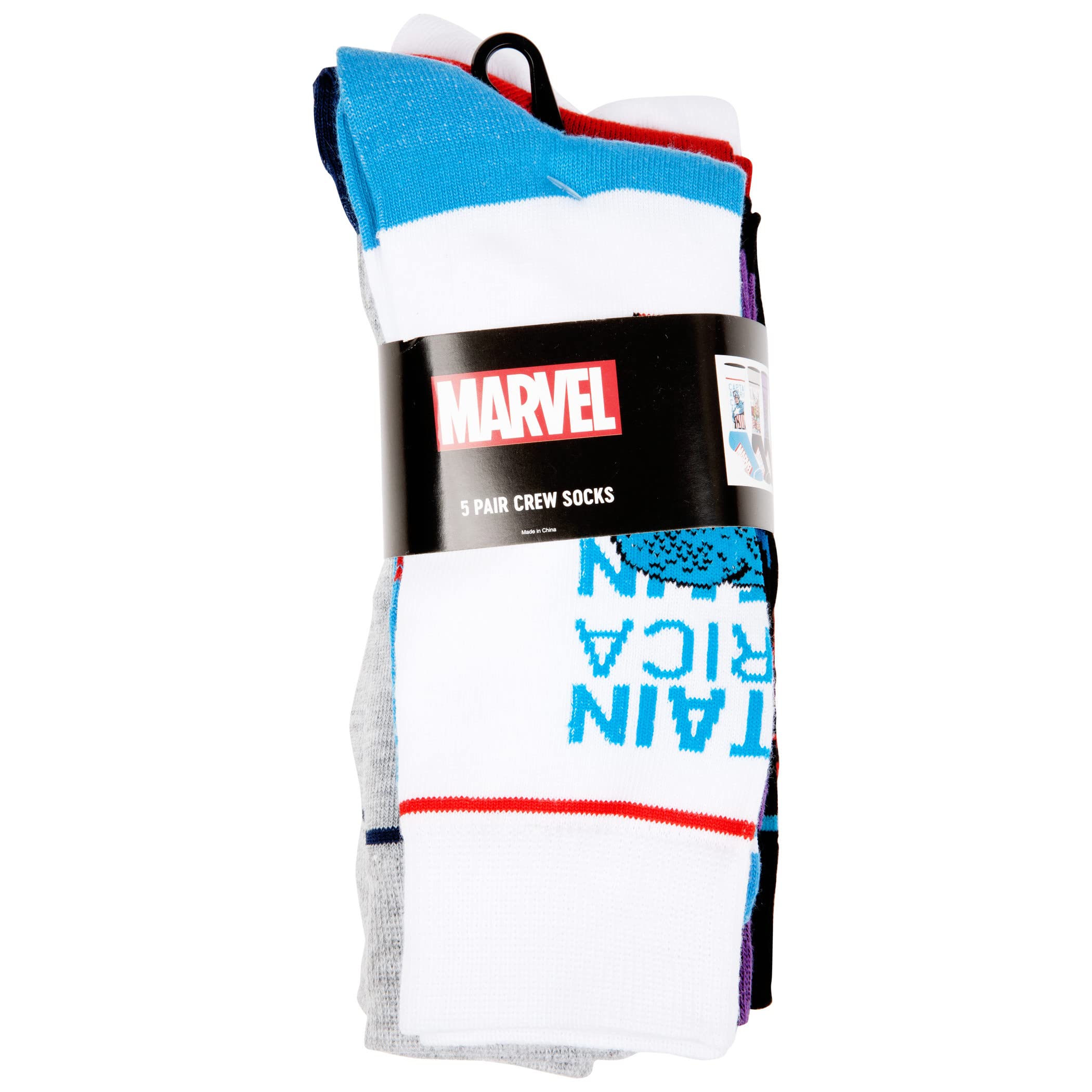 Bioworld Marvel Super Heroes 5-Pair Crew Sock Set